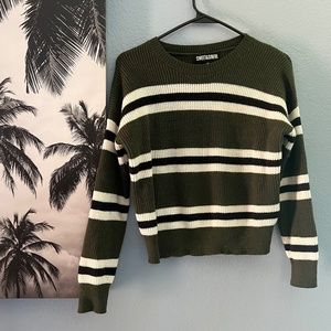 Green Striped Sweater
